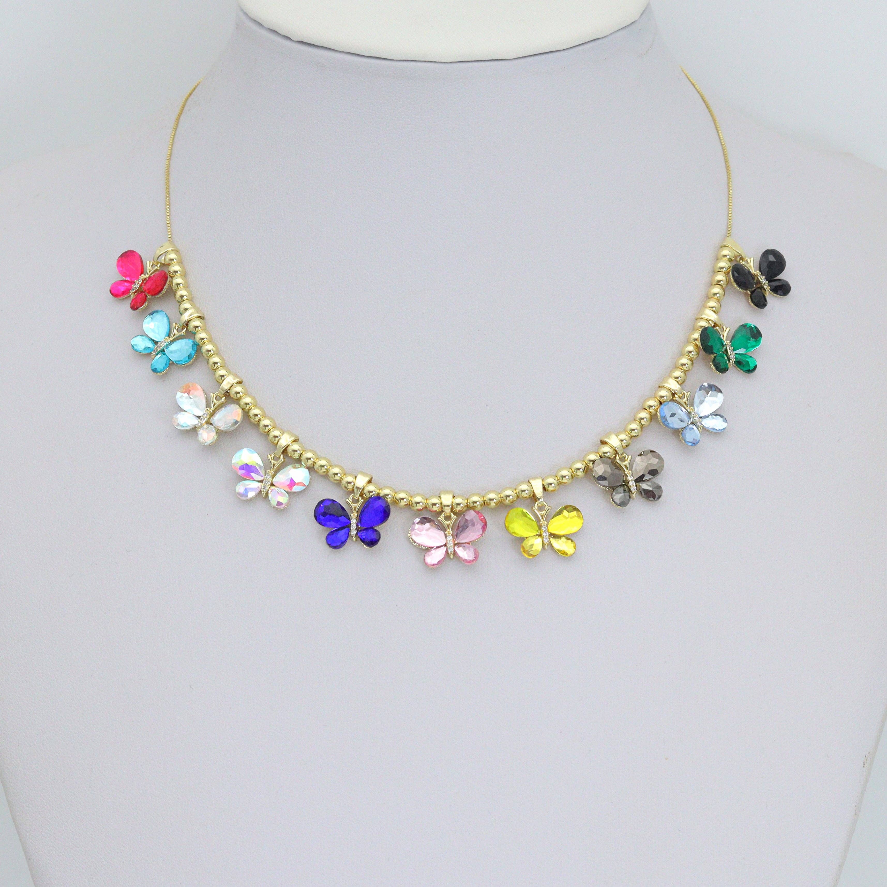 BestBeads&Beyond - Wholesale Individual Charm/Pendant - AB Crystal Butterfly charm For Necklace Bracelet Jewelry Making Supply, Sku#FH2513