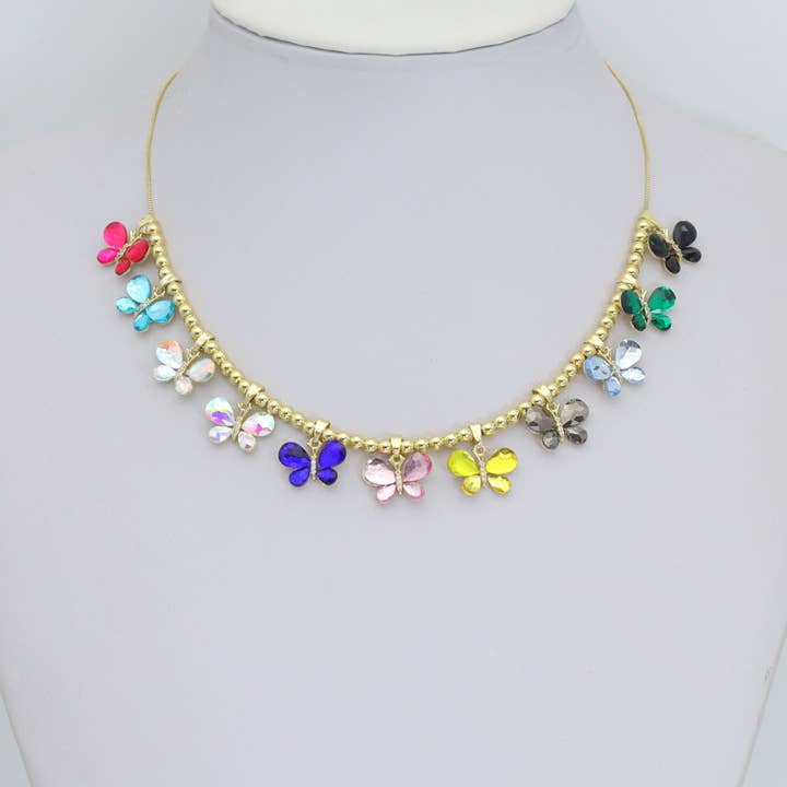 BestBeads&Beyond - Wholesale Individual Charm/Pendant - AB Crystal Butterfly charm For Necklace Bracelet Jewelry Making Supply, Sku#FH2513