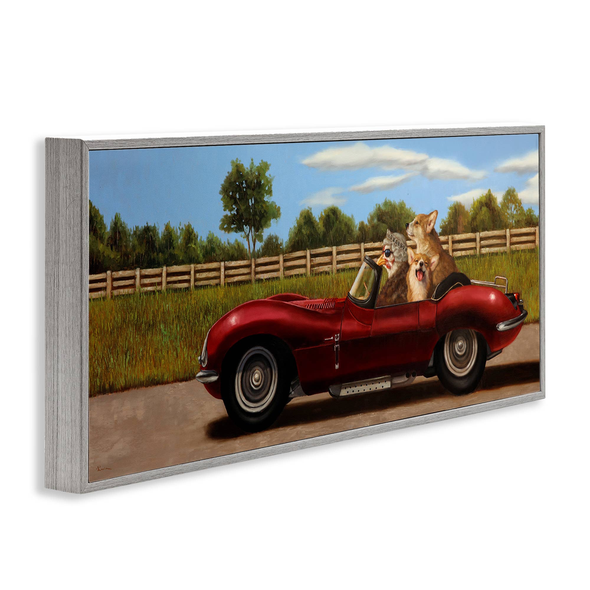 Stupell Industries – wholesale Wall sign – Animals in Sports Car - Framed Wall Art17