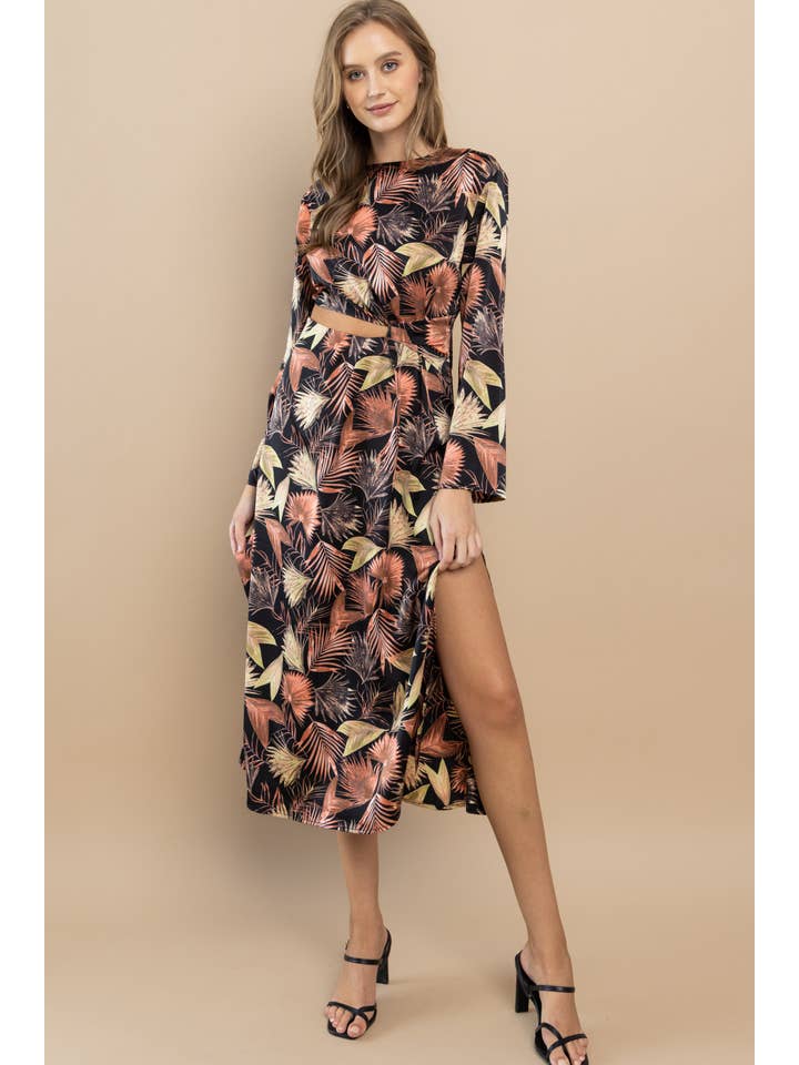 Black Fallen Leaves Dress for wholesale on Faire4