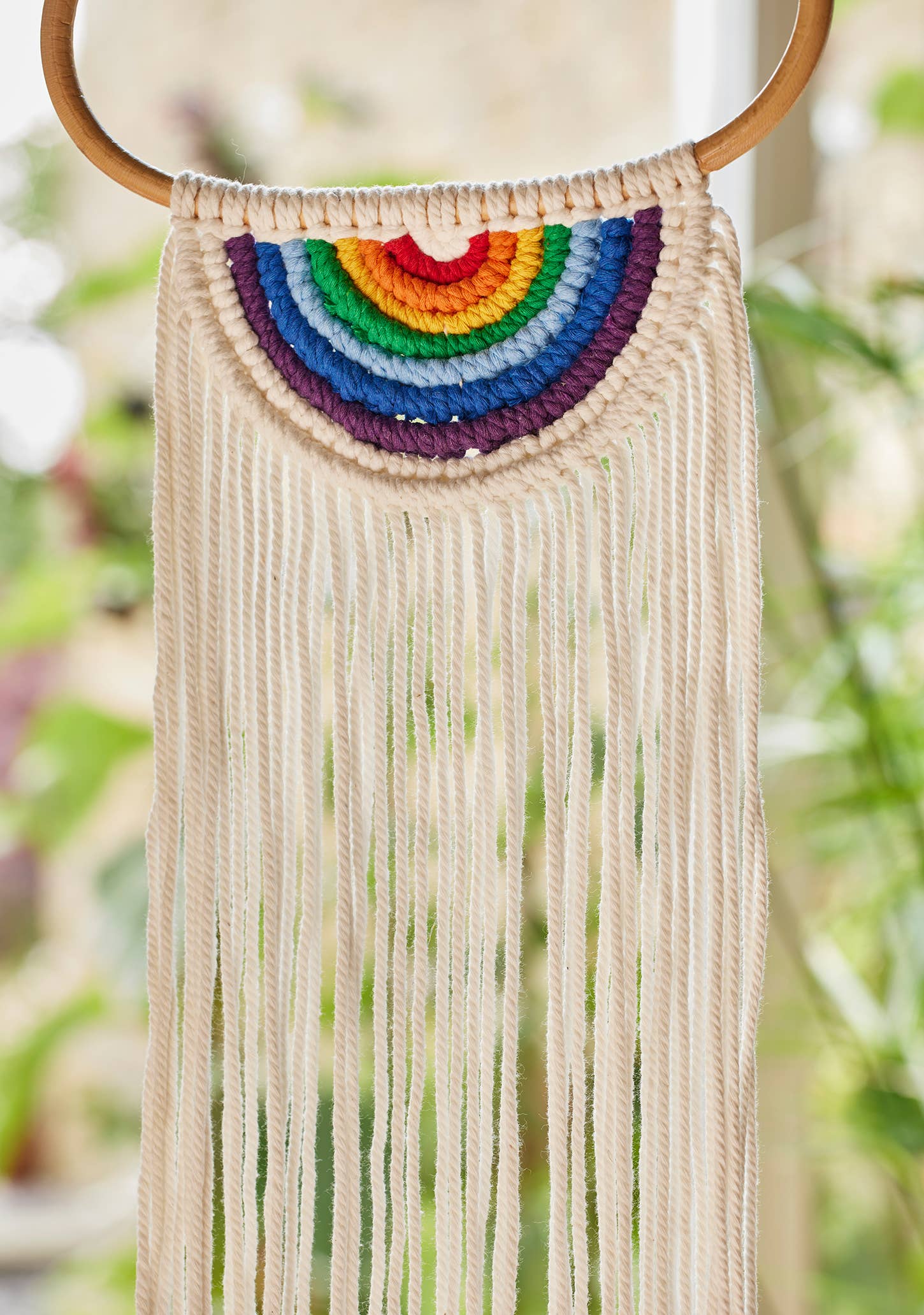 Namaste - Wholesale Decorative Tassel/Wall Drop - Rainbow Cloud Macrame Hanging Decoration1