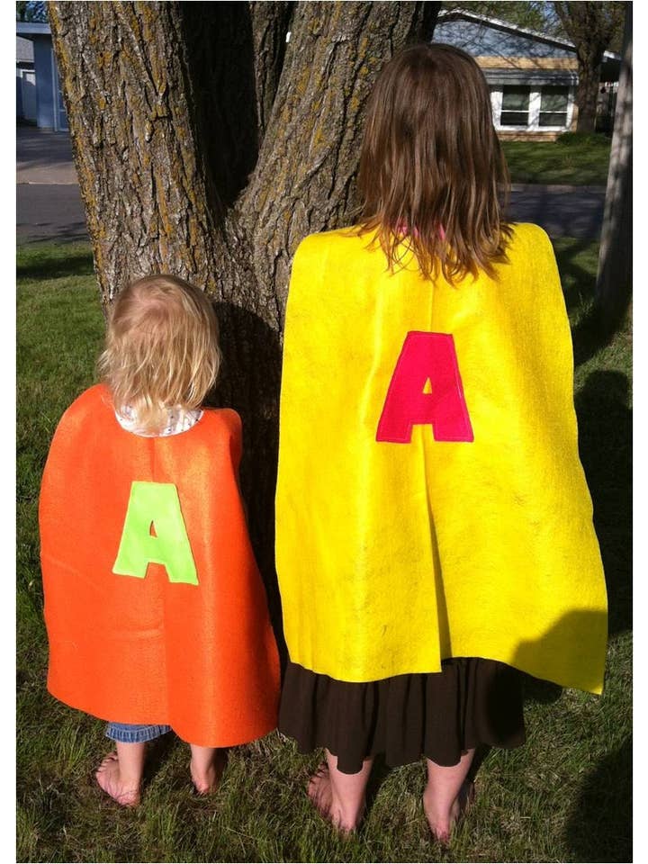 World Of Fun - Wholesale Cape - Kids - Felt Superhero Cape Letter Initial Children's