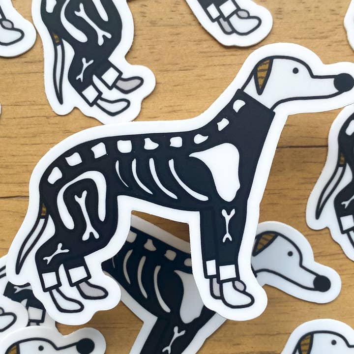 Autocollant | Skeleton Halloween Houndie pour la vente par Kylie & Me