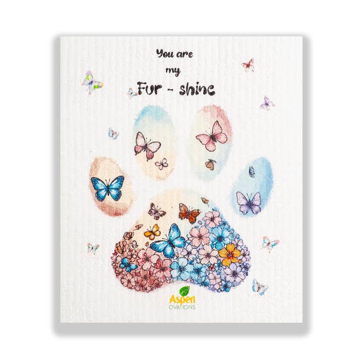 Torchon suédois Dog Paw F-shine écologique pour la vente par AspenOvations