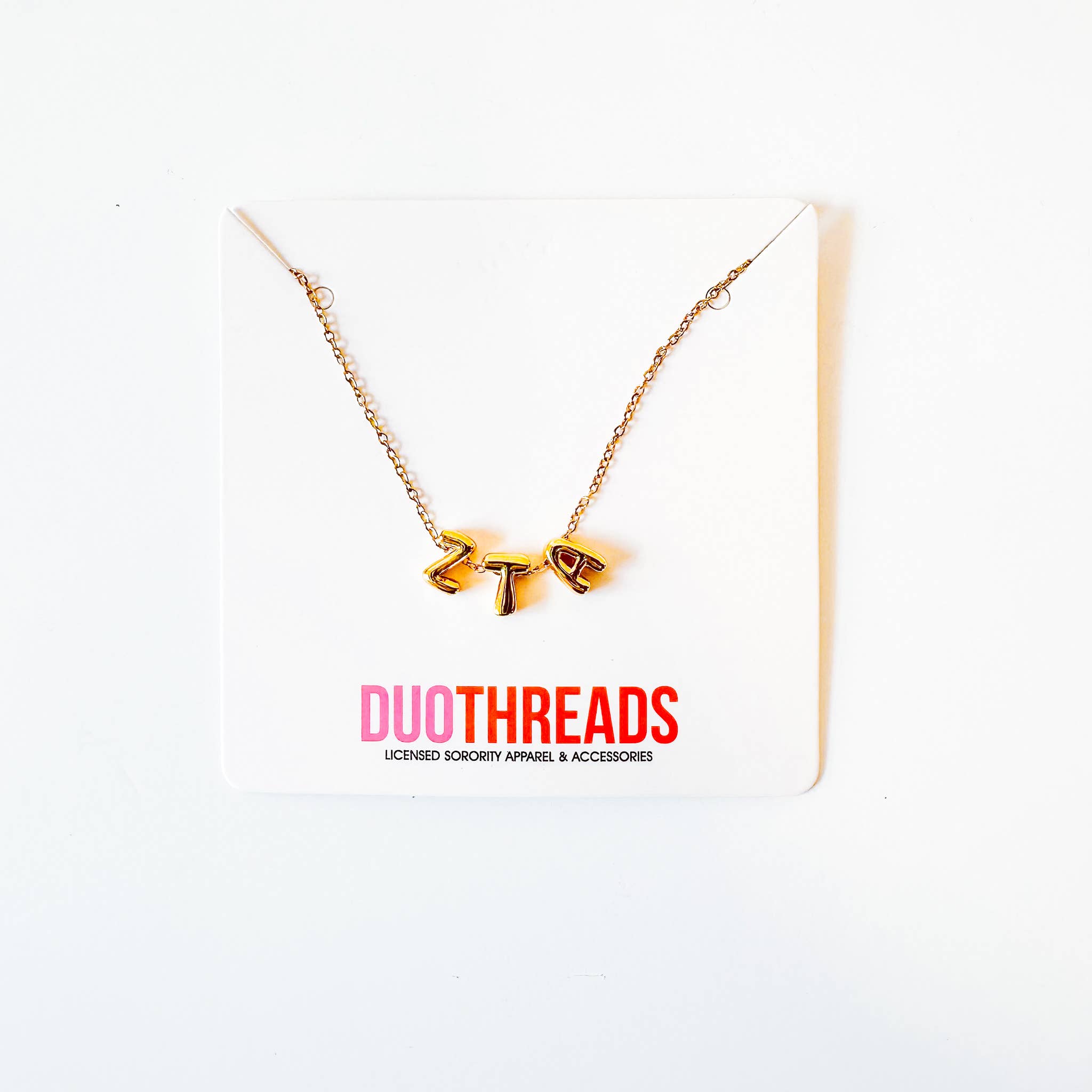 Duo Threads - Wholesale Pendant/Charm Necklace - Bubble Letter Sorority Necklace5