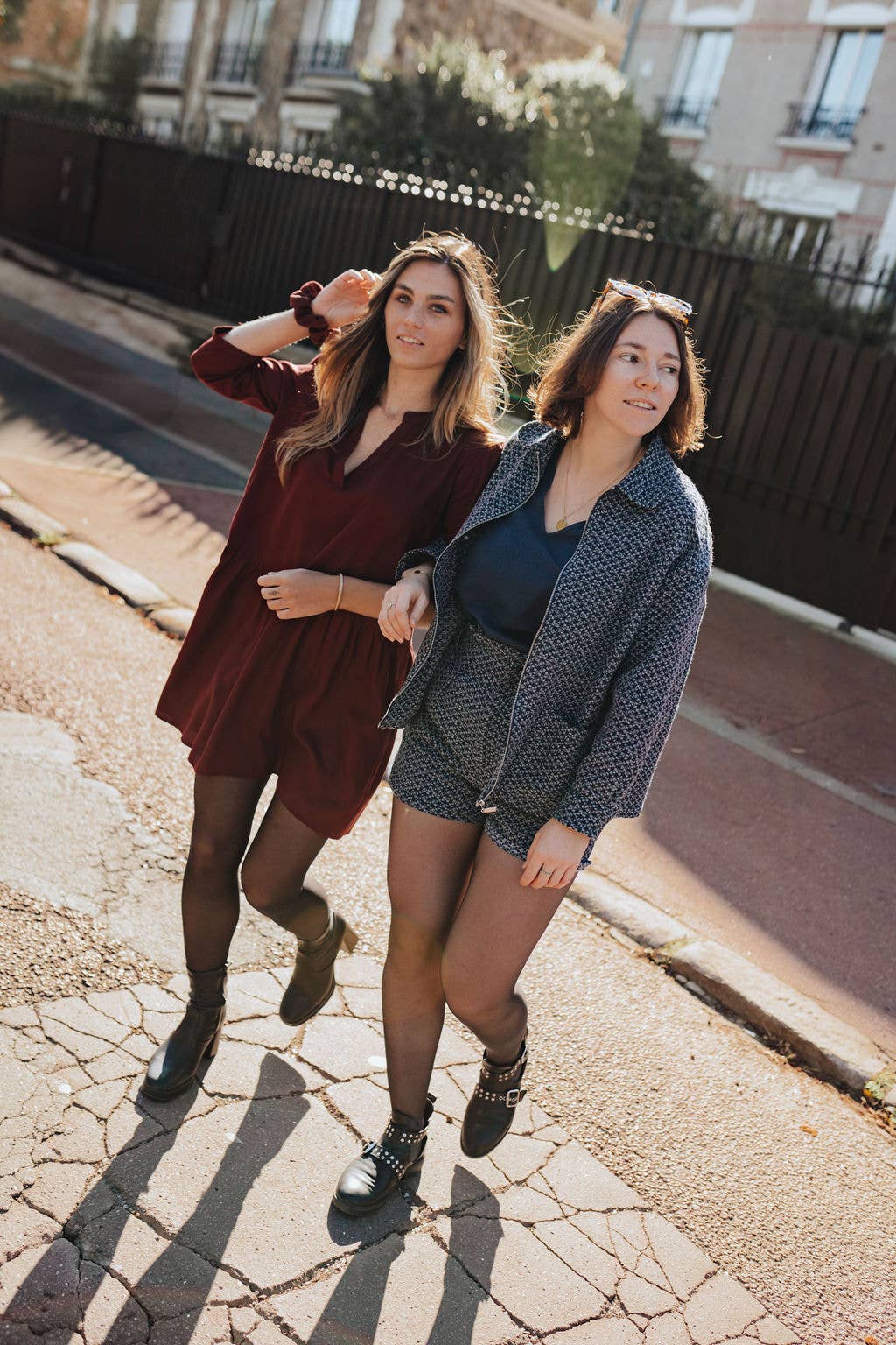 Sevenlie – Engroshandel Kjole - Dame – Roma-kjole i Bordeaux med A-form og lommer3