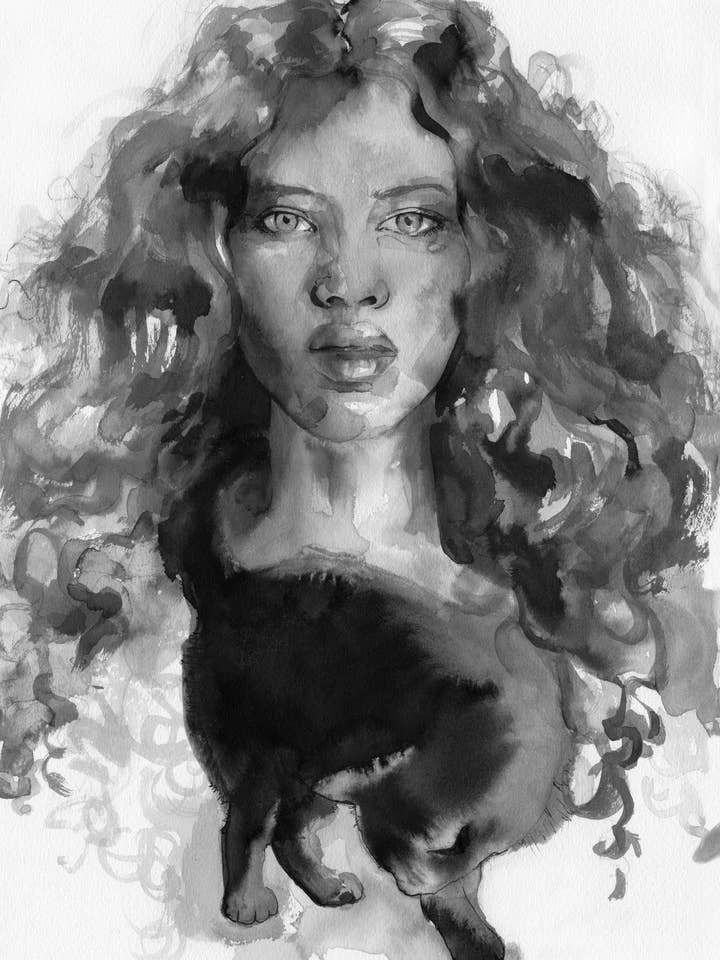 Delu Folie - Svart Serie för wholesale av Araceli García Illustration