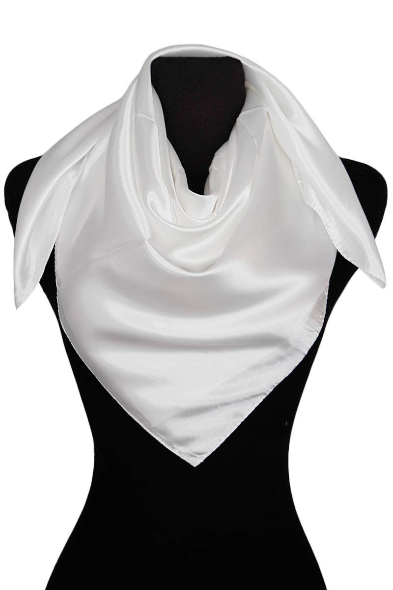 Cap Zone - Vente Écharpe – femme - Foulard carré brillant en satin polyester effet soie27