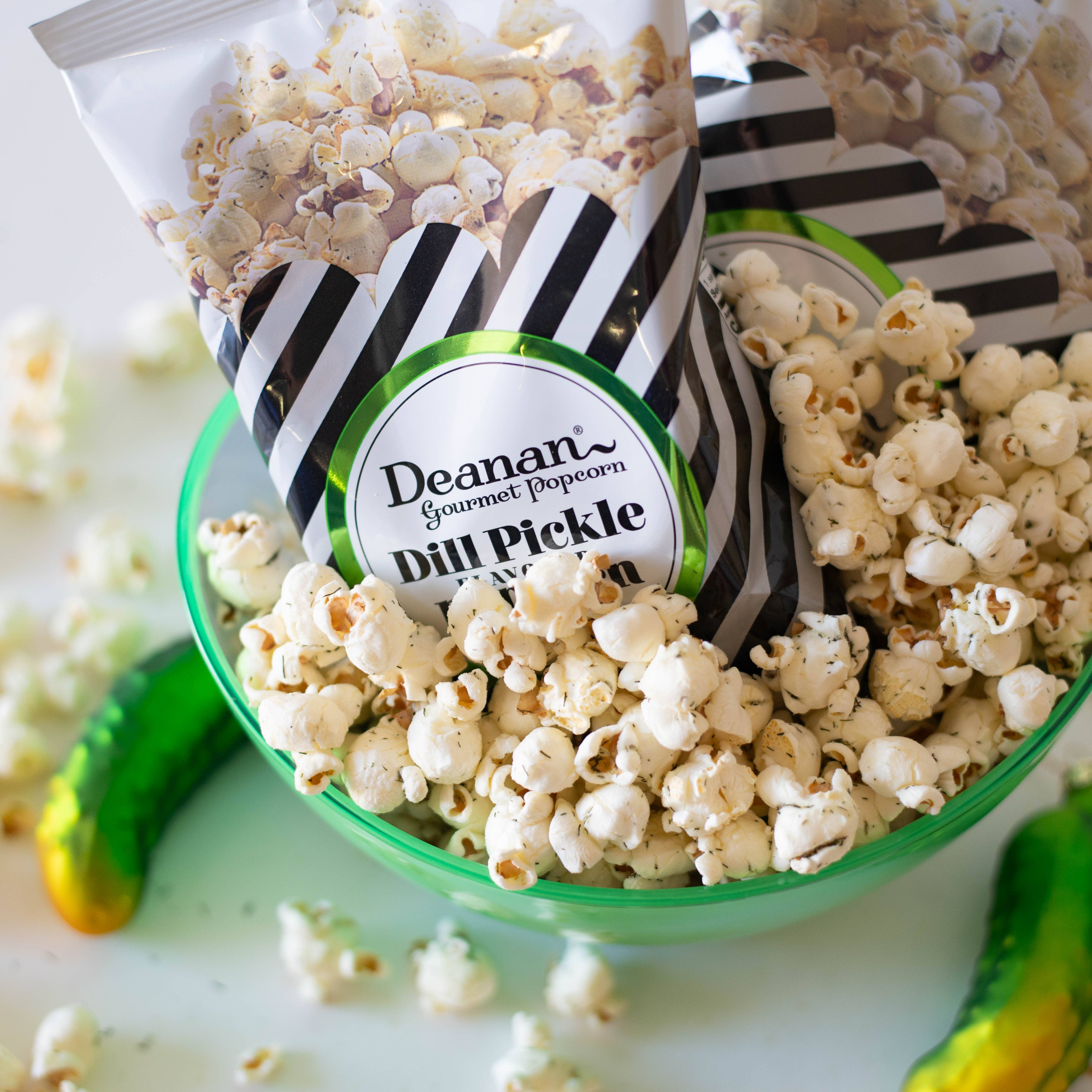 Deanan Gourmet Popcorn - Wholesale Popcorn - Dill Pickle Popcorn - 50 Count - 3 Cup Bags10