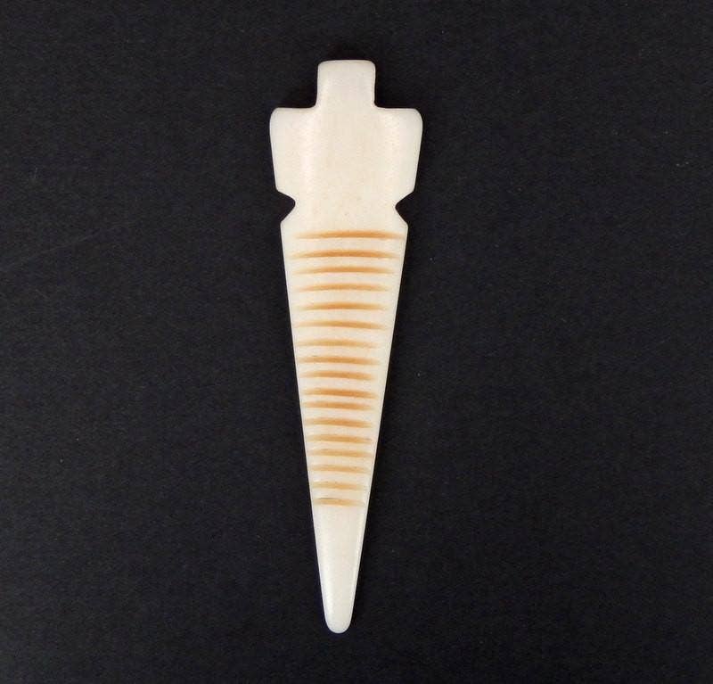 Rock Paradise - Wholesale Individual Charm/Pendant - Arrowhead Carved Bone Spike Pendant2