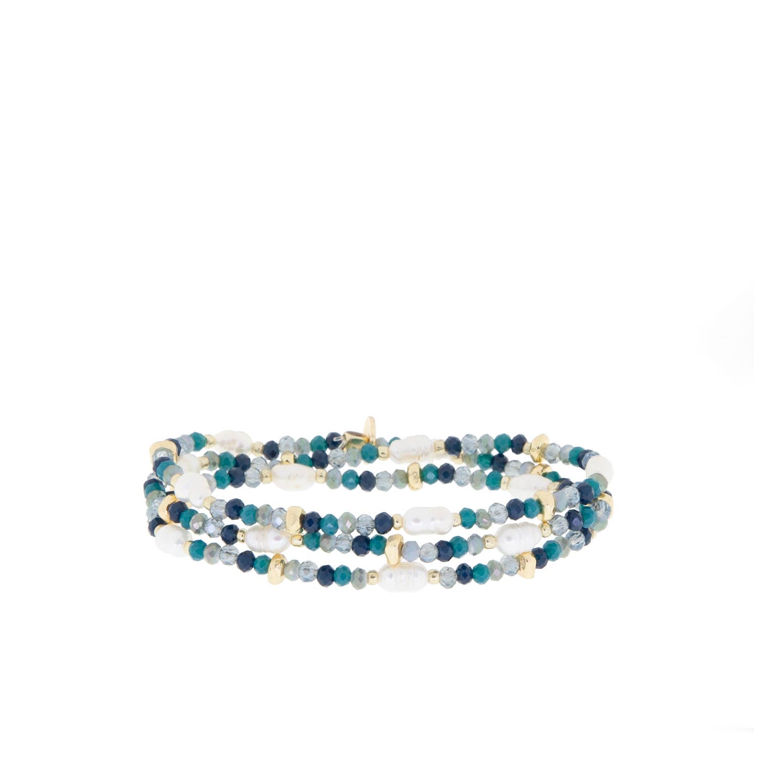 Marlyn Schiff - Wholesale Beaded Bracelet - crystal beaded pearl wrap bracelet23