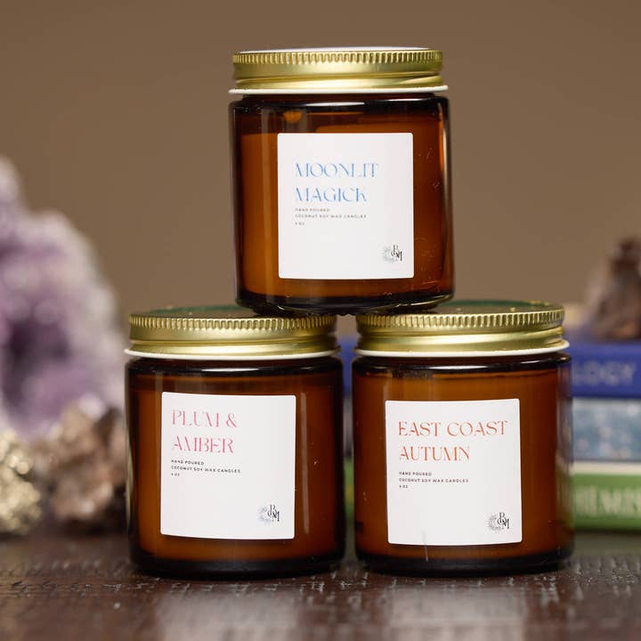 4 oz stearinlys for engroshandel hos Black Moon Co.