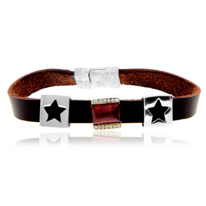 Pulseira Unissexo Exclusiva em Prata de Lei 925 e Âmbar Báltico Genuíno com Couro - LB001 por atacado de SilverAmber Jewellery