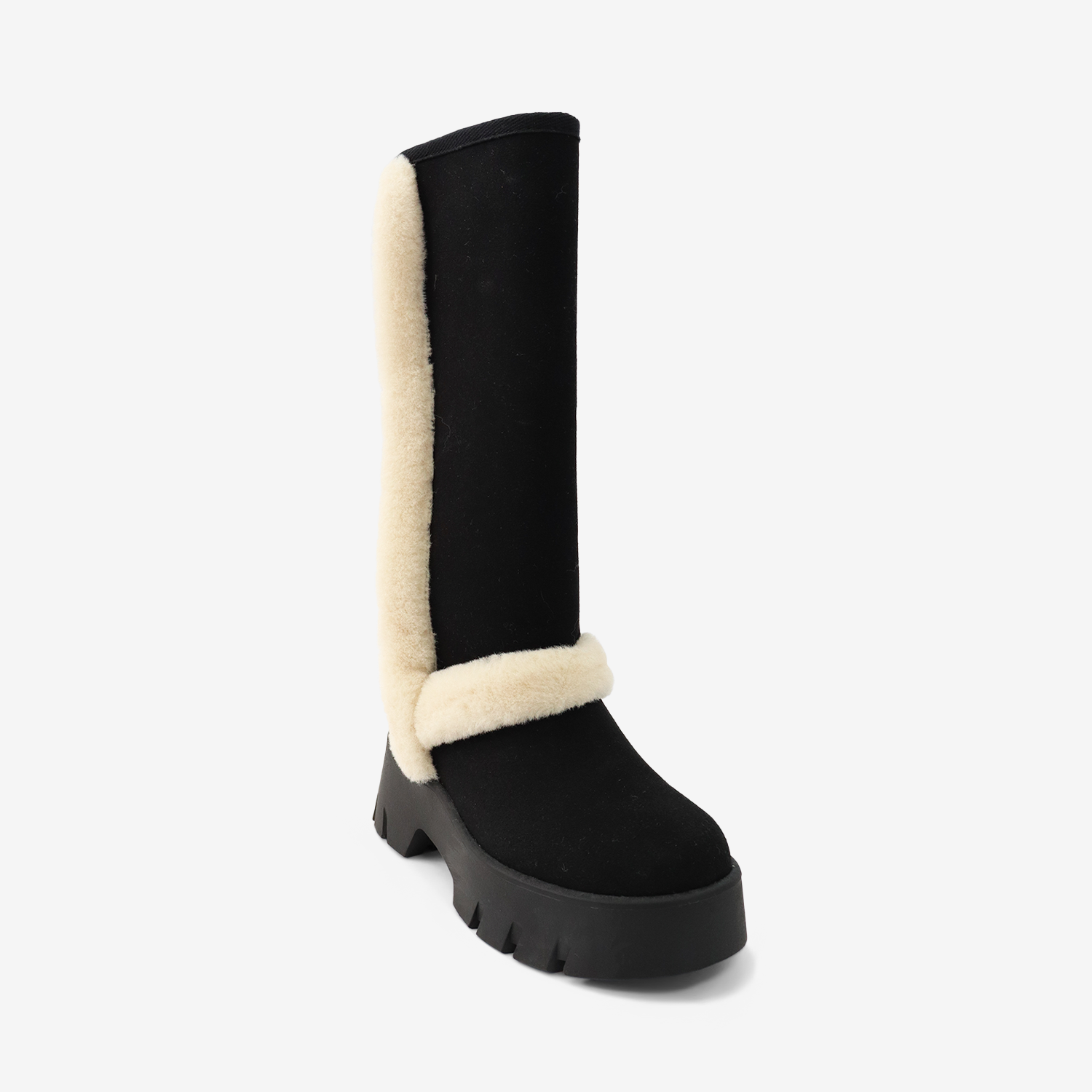 Lemonade Shoes - Wholesale Boots - Women's - RAEY - Tall Platform Winter Boots, Shearling Details1