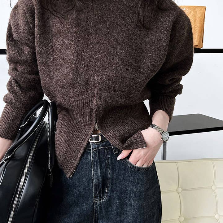 Marayn - Vendita all'ingrosso Maglione tricot - Donna - NUOVO Luxi 2025 Chic Maglione Corto con Zip8