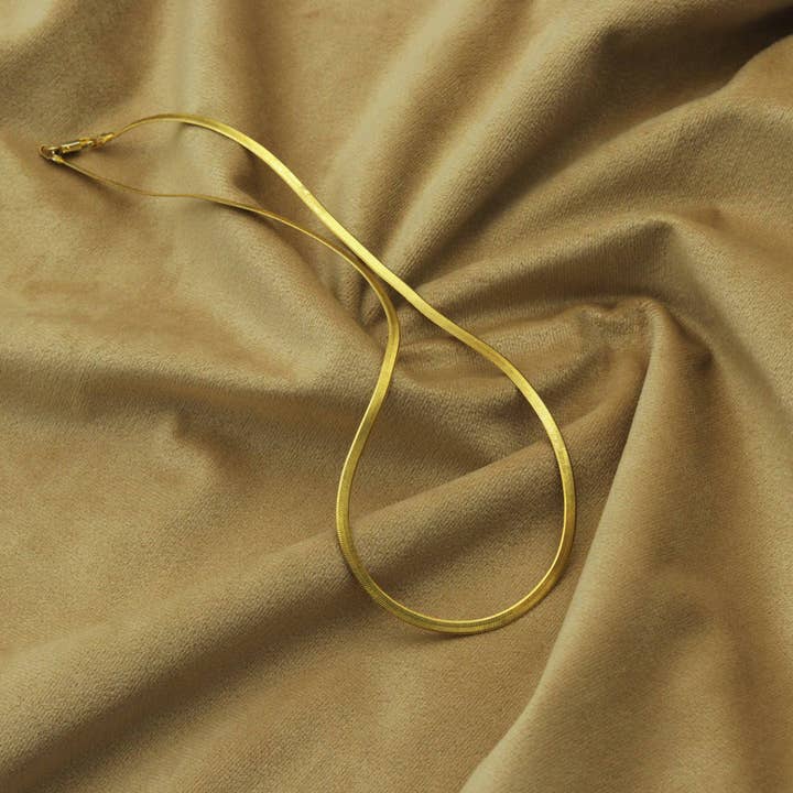 BestBeads&Beyond - Wholesale Link & Chain Necklace - Elegant Herringbone Link & Chain Necklace4