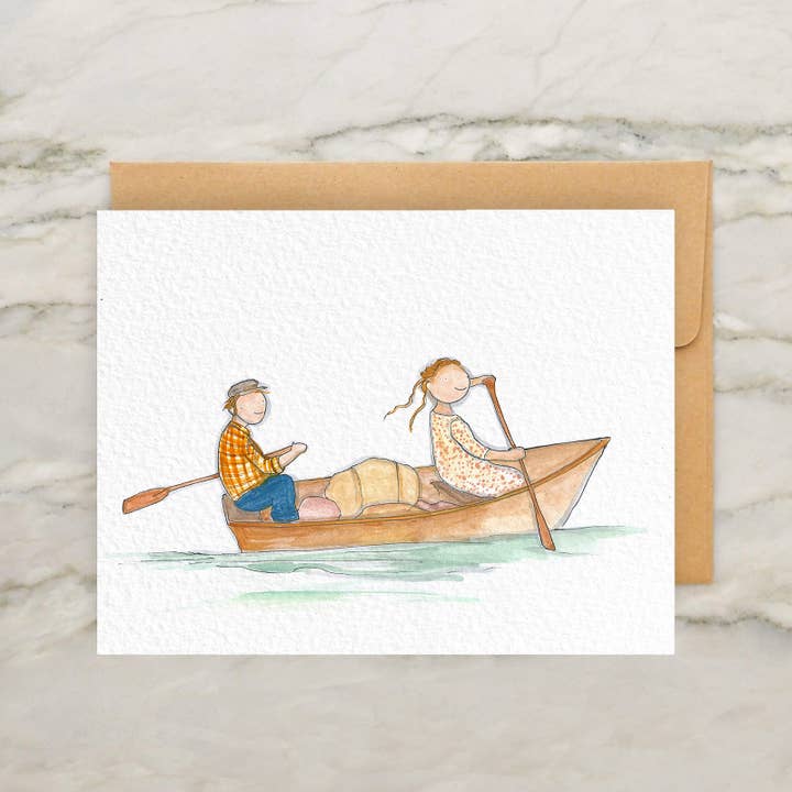 Kano Koppel 4x5" Wenskaart voor wholesale door Hudson Illustration Co - About Town Co