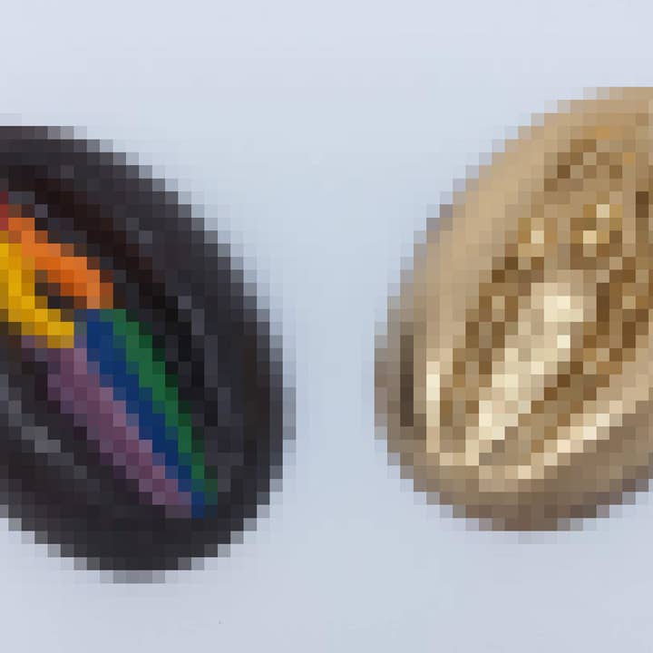 Wild Angel Treats, LLC - Wholesale Chocolate - Vulva Vagina Solid Chocolate-option Gold Dust Pride Rainbow
