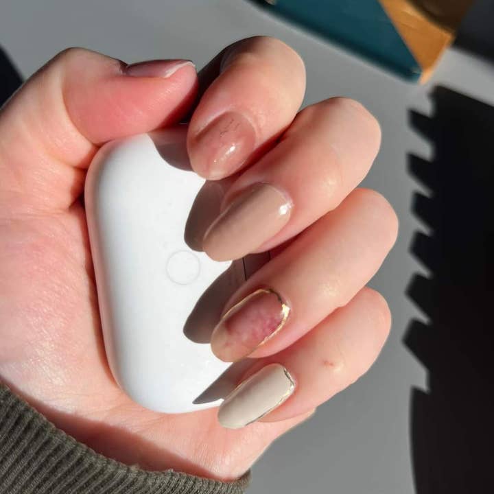 Gellae - Wholesale Nail art/decal - French Marble Rose DIY Semicured Gel Nail Sticker Kit2