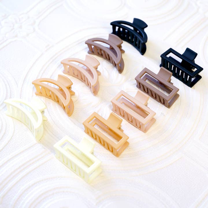 NeutralBlackMix ,...SI-25101 Small hair Claw Clips for wholesale on Faire