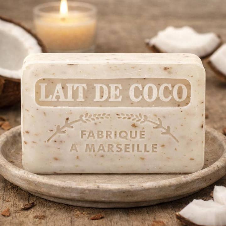 125 g kokosmælk fransk sæbe i engros for engroshandel hos French Soap Wholesale