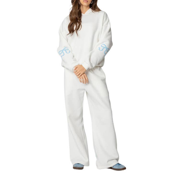 SALINA TRADING INC - Wholesale Lounge Set - Women's - Trendy Casual Long Sleeve Loose Hoodie & Wide Leg Pants Set1