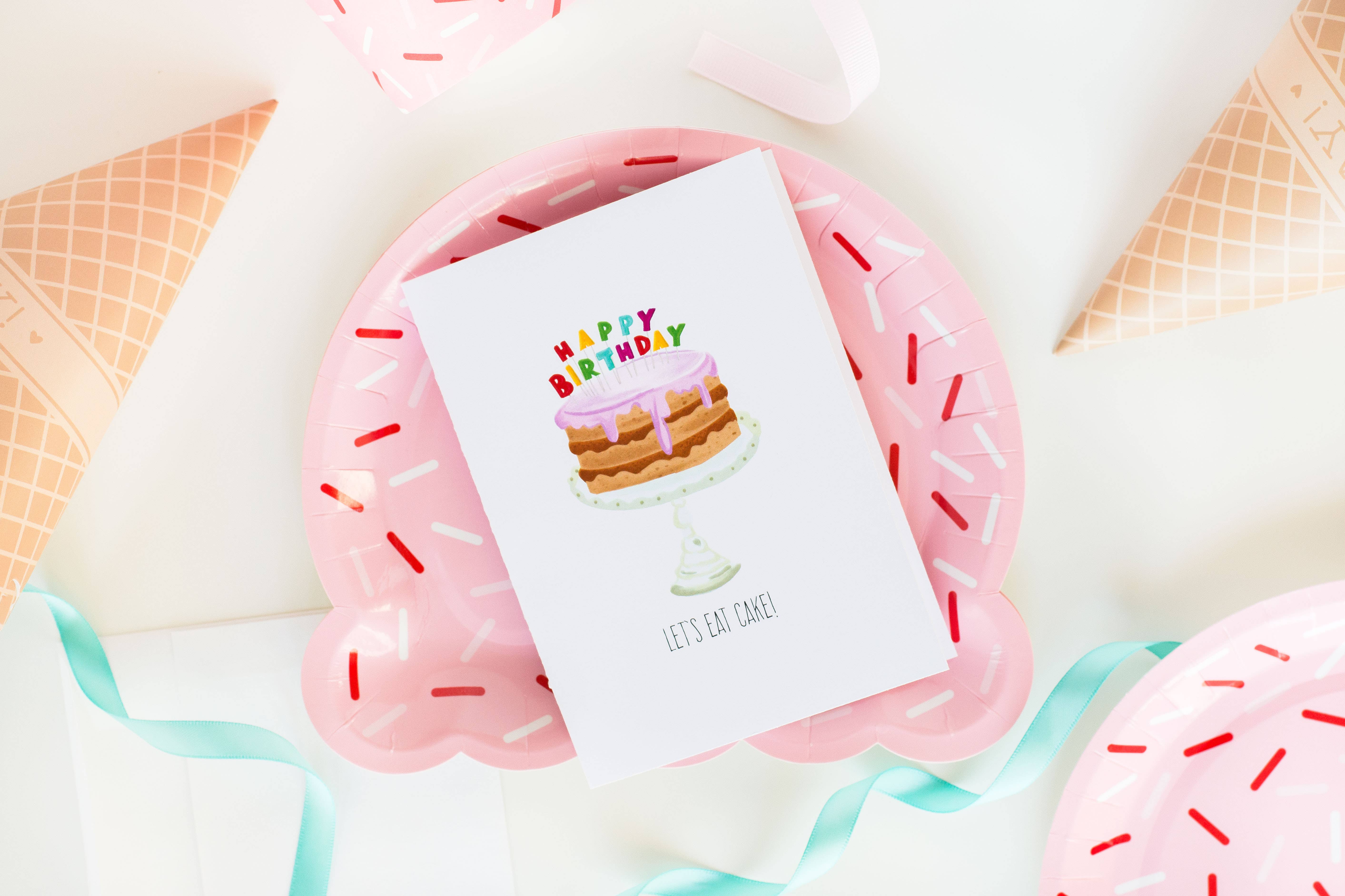 Jaybee Design - Wholesale Birthday Card - Happy Birthday Let's Eat Cake - Greeting Card1