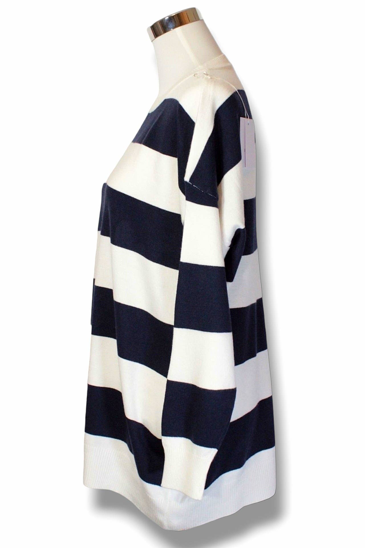 NINEF - Wholesale Tunic Sweater - Women's - Stripe Harmony Sweater - Sophisticated Fit4