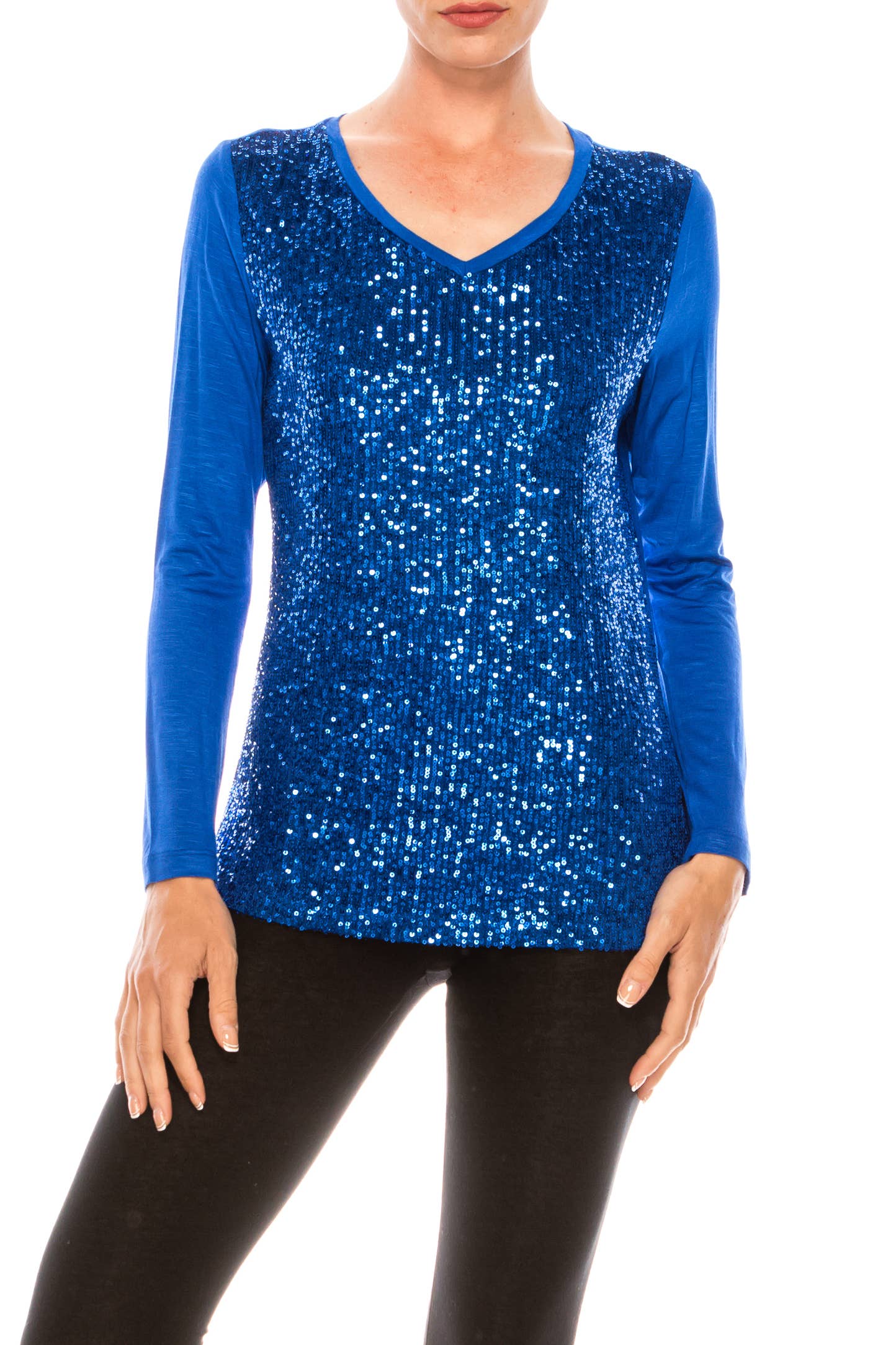 Urban Diction - Wholesale T-Shirt - Women's - Sequin Long Sleeve Shirt14