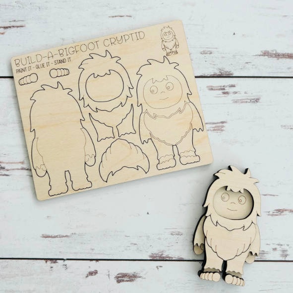 Reclaimed Woodworks Home Decor - Wholesale DIY Craft Kit - DIY Build a Big Foot Magnet Kit CRAFT KIT SIFI MYTHICAL 1