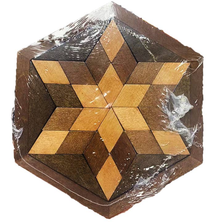 Texas Toy Distribution - Wholesale Puzzle - Kids - Star Shape Tangram Wooden Puzzle for Kids and Adults 30pcs