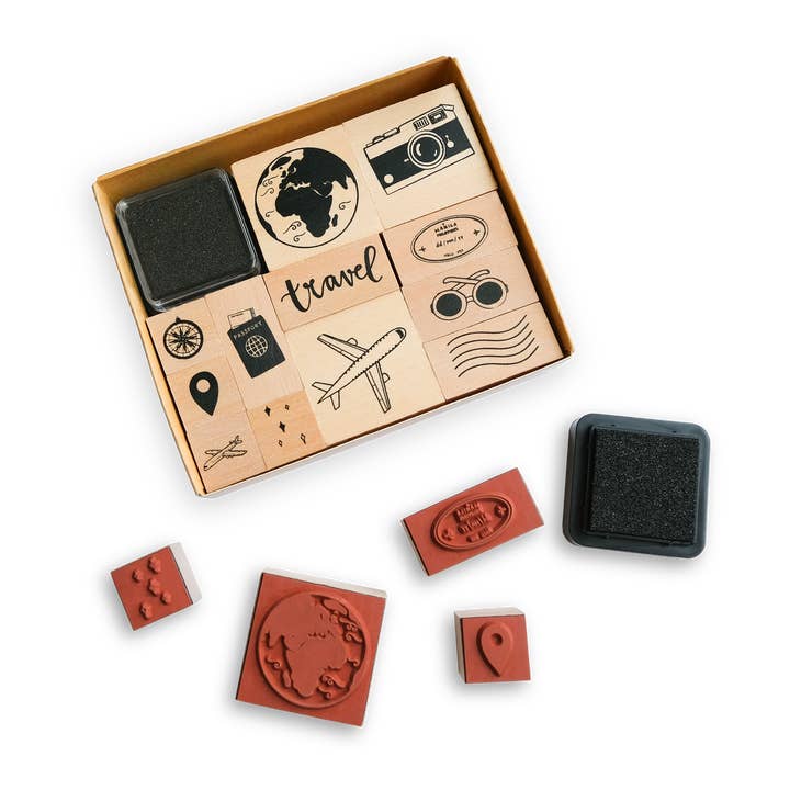Conjunto Carimbo Madeira por atacado de The Adventure Book