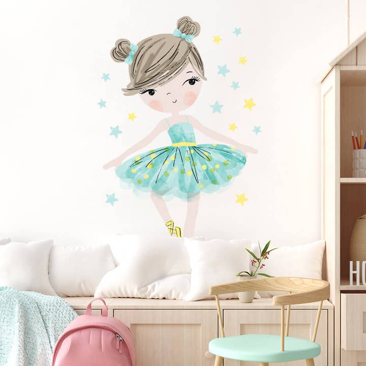Wall Sticker | Ballerina Mint for wholesale by Pastelowe Love - wall sticker & wallpaper co.