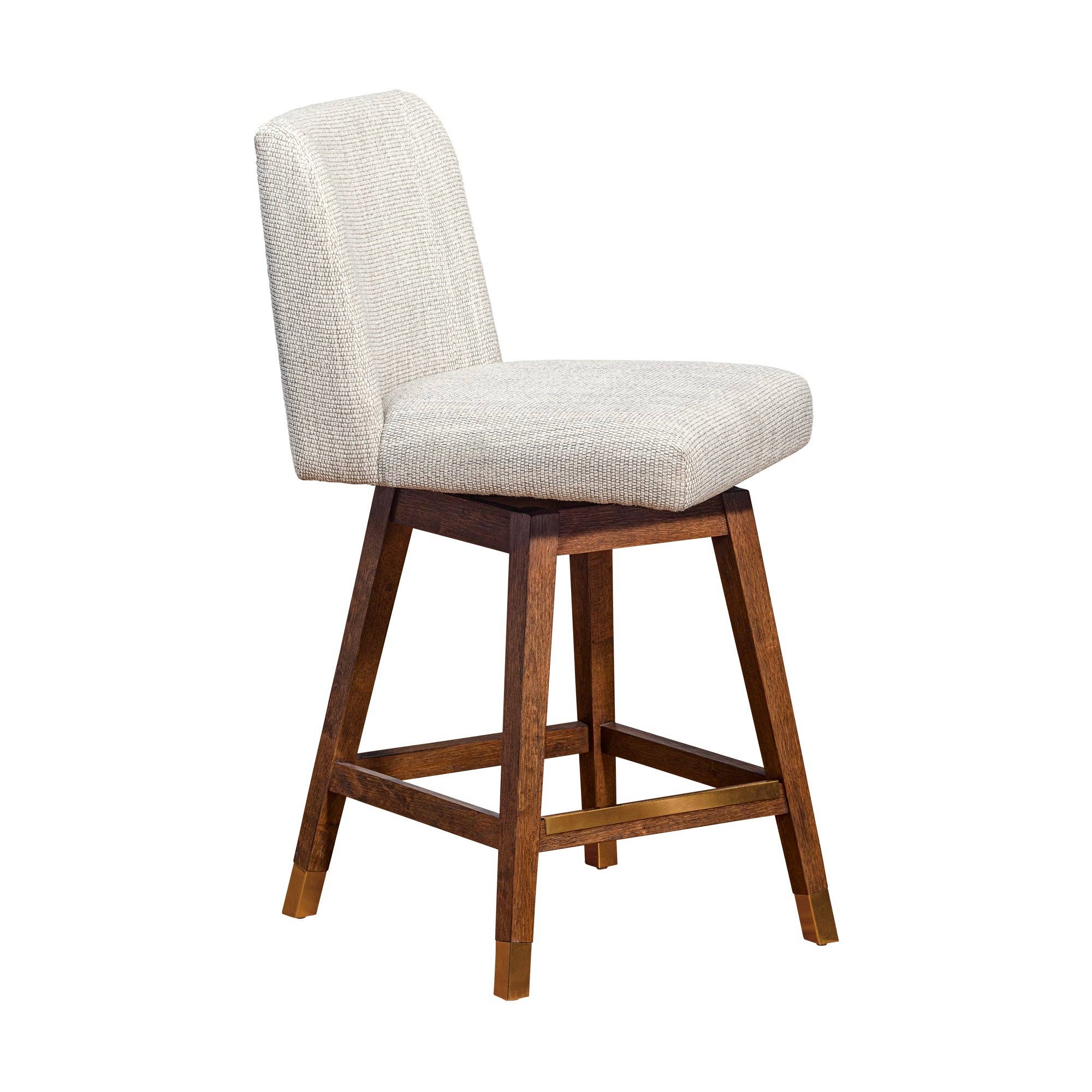 Armen Living - Wholesale Stool - Isabella Modern Upholstered Wood Swivel Barstool8