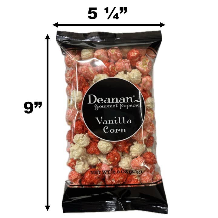 Deanan Gourmet Popcorn - Wholesale Popcorn - Hearts Vanilla Popcorn  - 100 Count - 3 Cup Clear Bags1