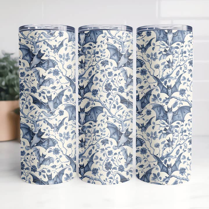 Vintage Blue Spooky Tumbler for wholesale by H+P Wholesale