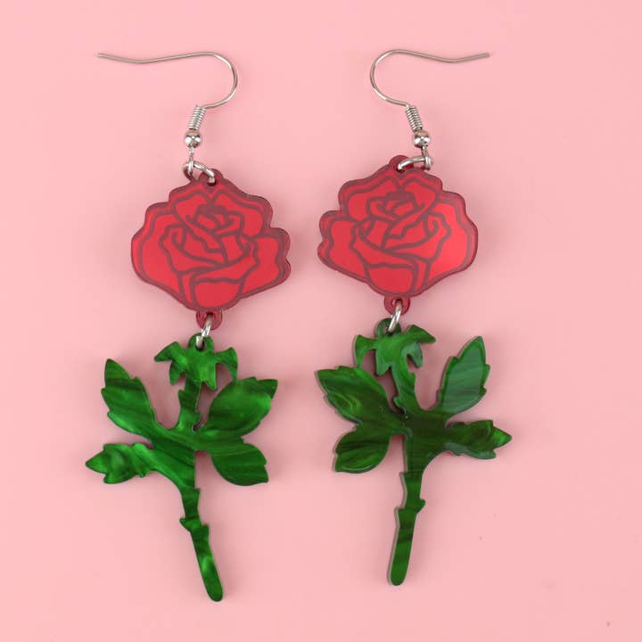 Red Thorny for You Earrings for wholesale by Sour Cherry