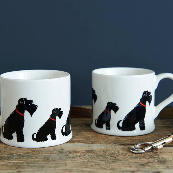 Sweet William Designs - Wholesale Coffee Mug - Mischievous Mutts Dog Mug - Schnauzer (Black)2