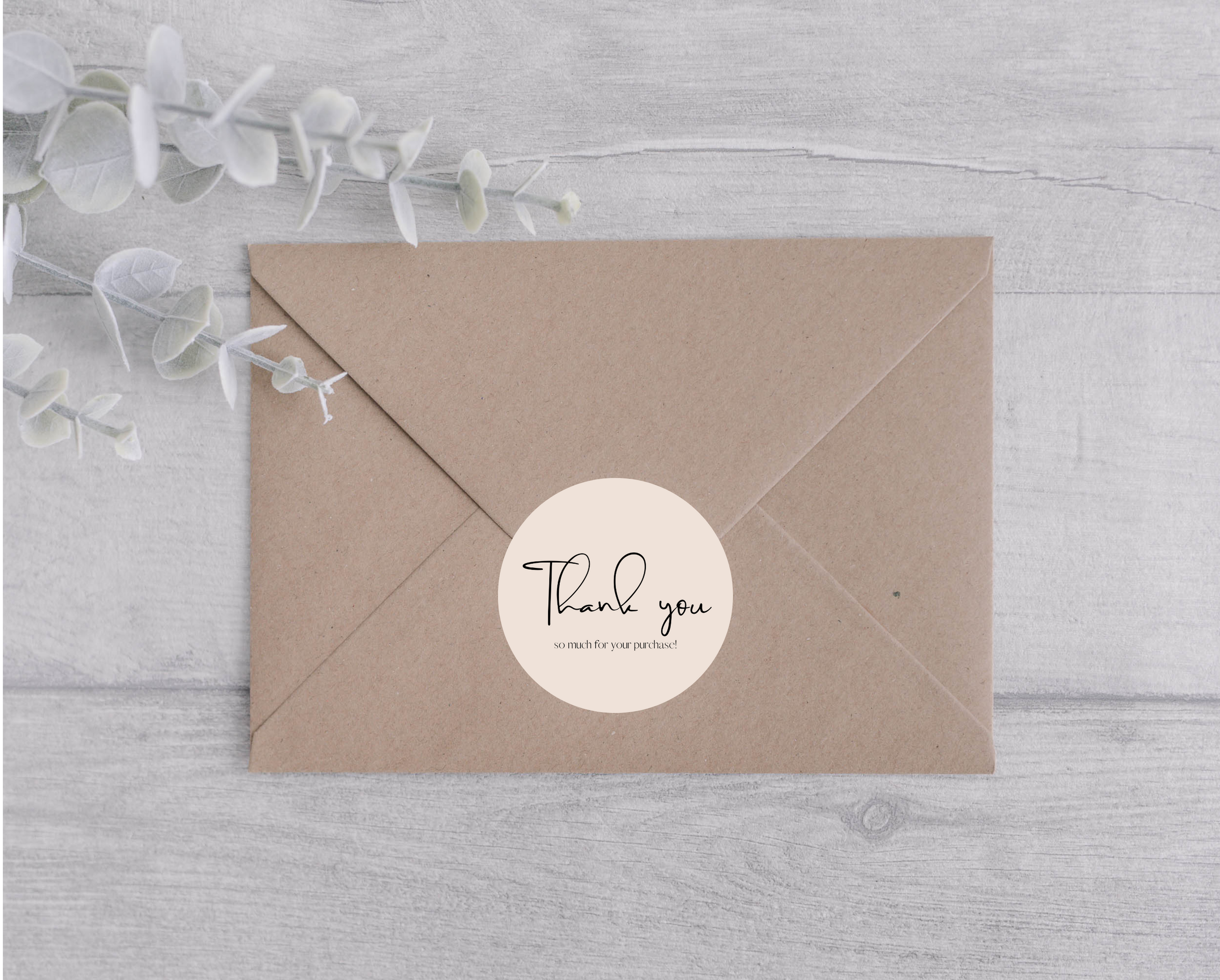 Le Monge Collections, LLC – wholesale Sticker – Neutral Thank you Business Stickers | Packaging Stickers2