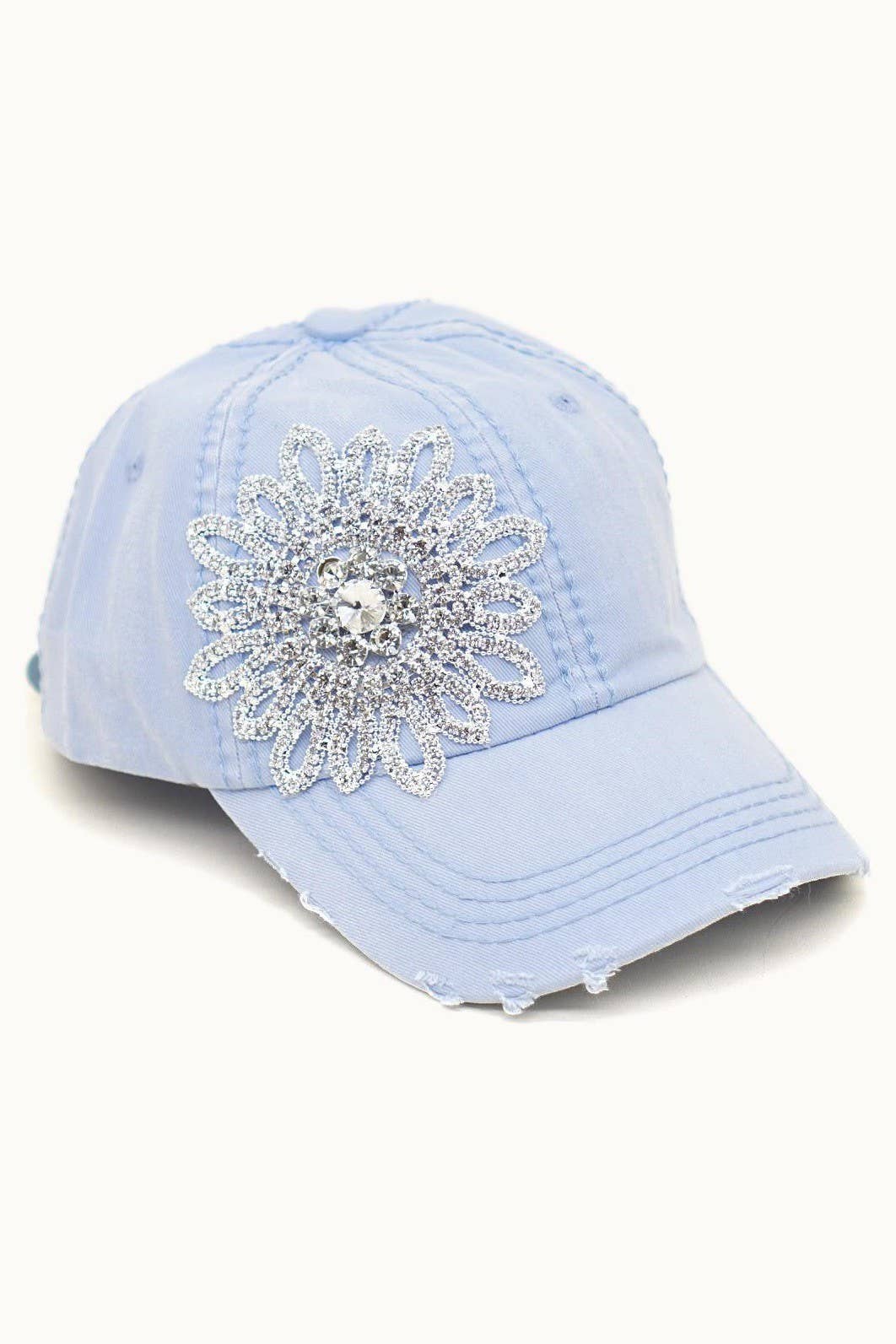 Olive & Pique - Wholesale Baseball Cap - Women's - Sunflower Bejeweled Glitz Cap, Adjustable7