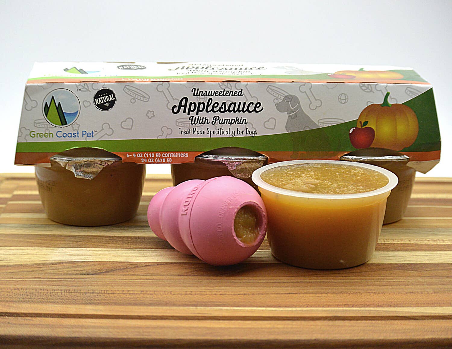 Green Coast Pet - Wholesale Pet Treats - Dog - Unsweetened Applesauce with Pumpkin for Dogs 6 Pack 4 oz1