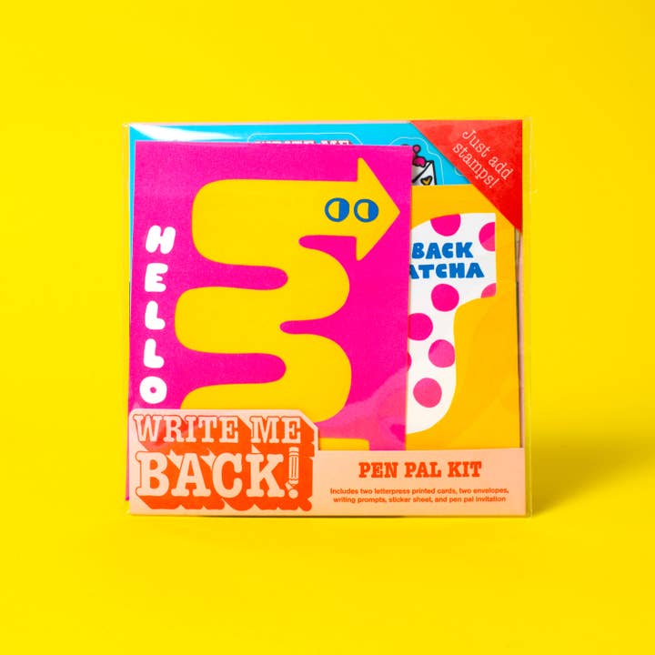 Egg Press Manufacturing - Wholesale Stationery/Notecard Set - Hello Arrows Letter Writing Write Me Back Pen Pal Kit