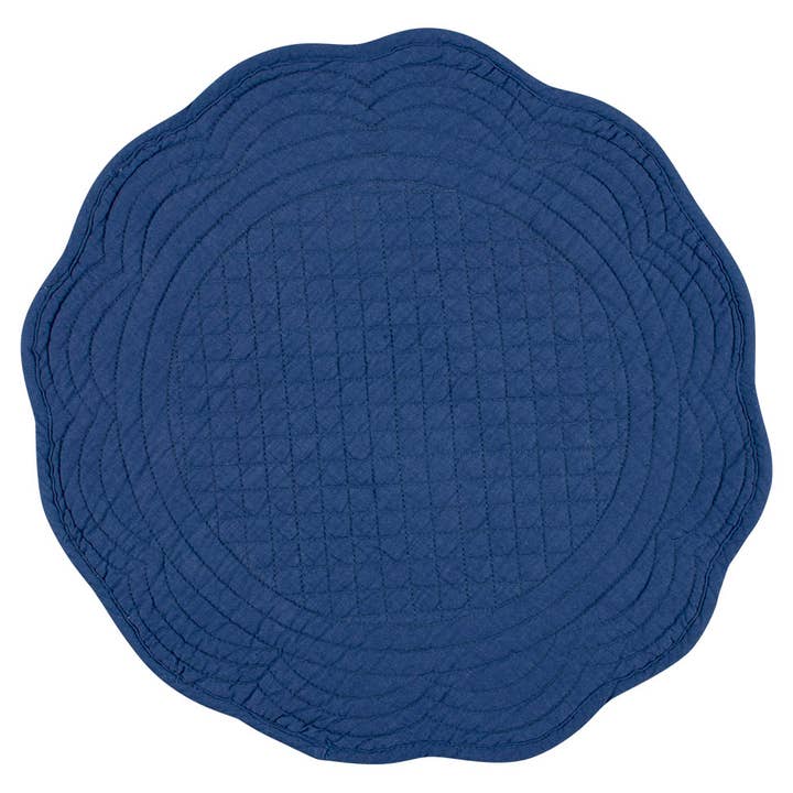 KAF Home - Wholesale Placemat - KAF Home 100% Cotton Boutis Quilted Dinner Placemat - Round