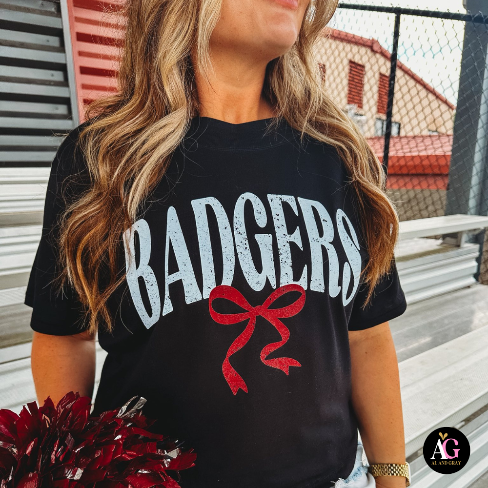 Al + Gray Graphic Tees - Wholesale T-Shirt (Graphic) - Women's - CUSTOM School Spirit Bow2