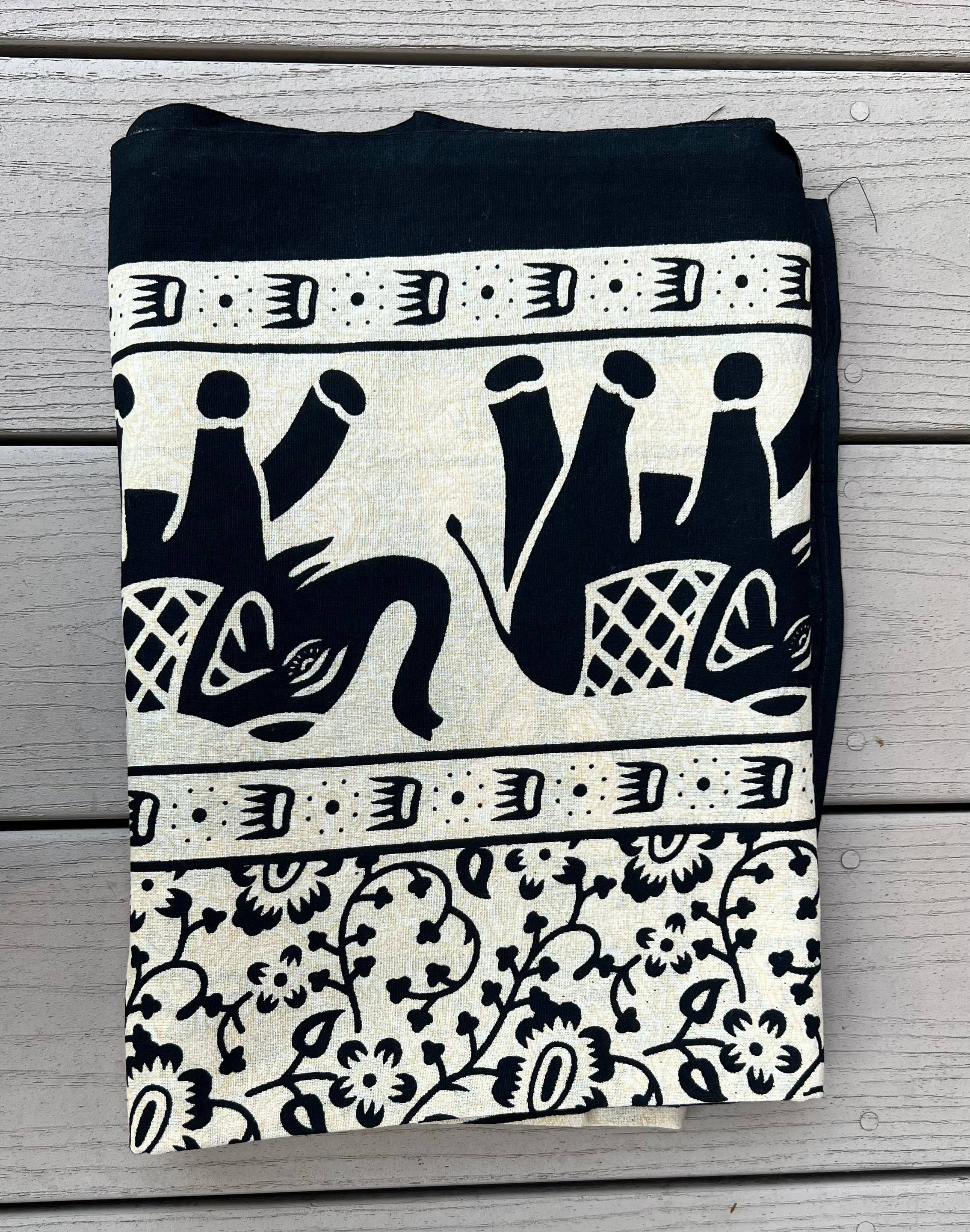 Lungta Imports - Vendita all'ingrosso Arazzi/Tessuti d'arredo - Arazzo Elephant Mandala 80 «X50" Bianco16