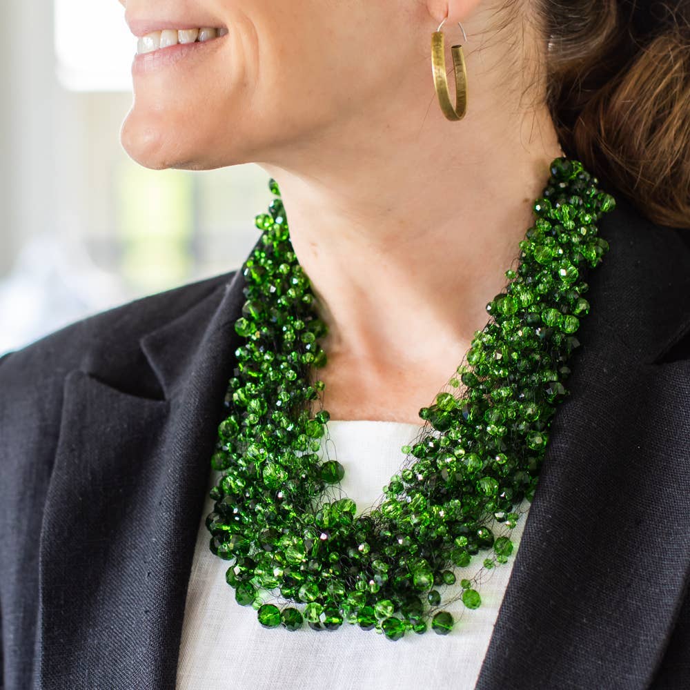 Arte Italica & Crown Linen Designs – Engroshandel Perlehalskæde – Crystal perle klynge halskæde5