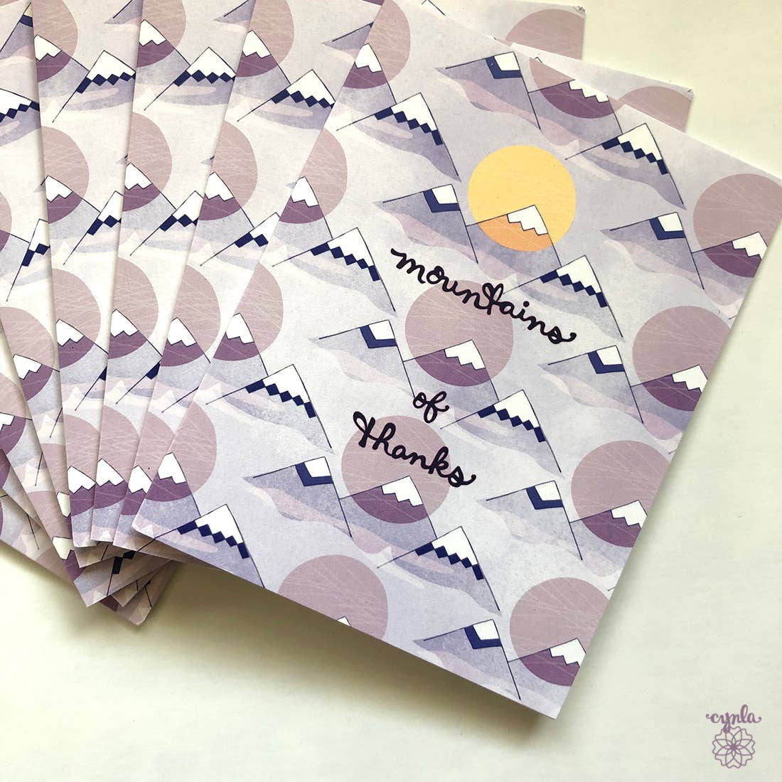 Cynla - Wholesale Thank You Card - Mountains of thanks - thank you card1