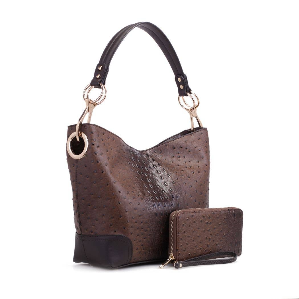 MKF Collection - Wholesale Shoulder Bag - Women's - MKF Collection Wandy Soft Vegan Leather Hobo and Wallet Set3