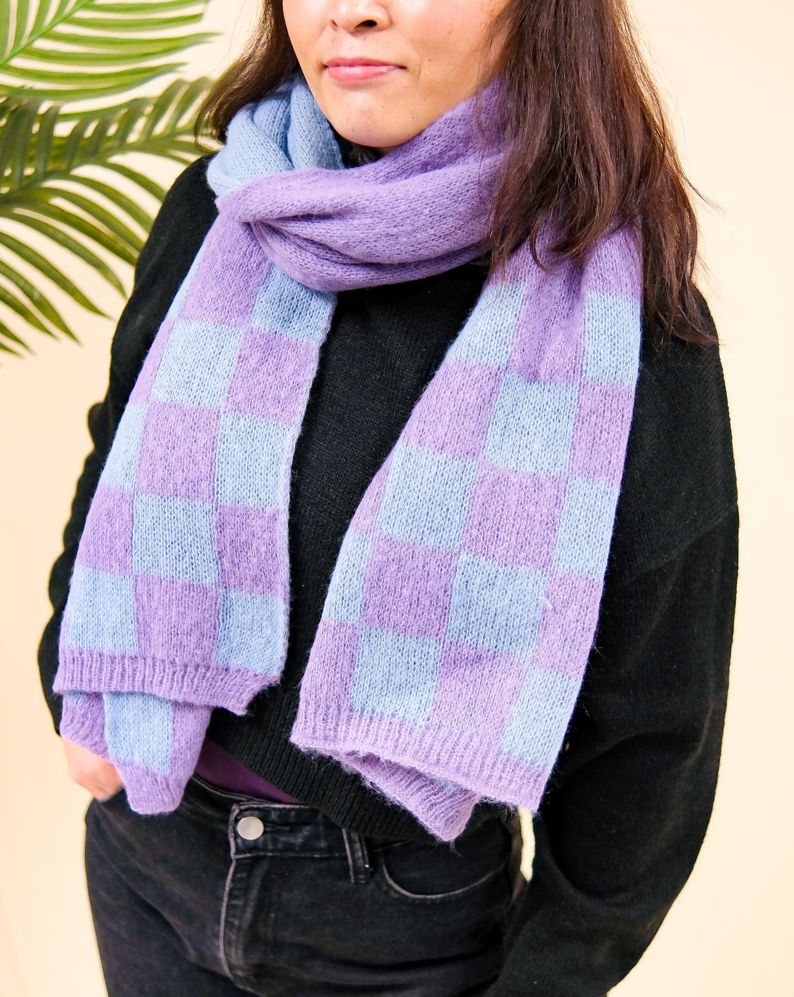 Karma Nepal Crafts – wholesale Scarf – Women's – Plaid Winter Oversized Scarfs5