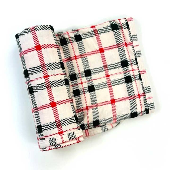 Coperta elastica in tartan natalizio per la vendita all'ingrosso da parte di Dolly Lana